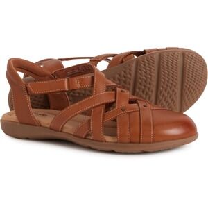 Clarks Women's Elizabelle Sea Fisherman Sandal Leather Comfort Summer‎ Shoe 7.5M